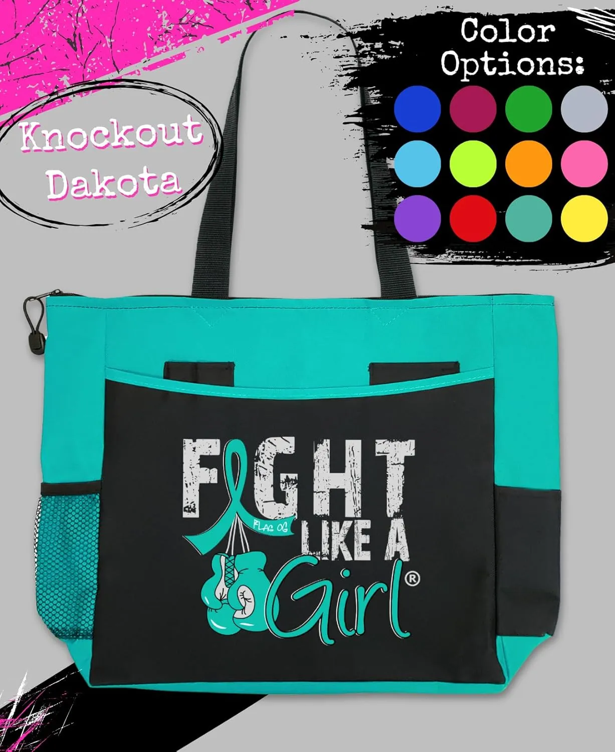 Fight Like a Girl Knockout Dakota 5-Pocket Tote Bag