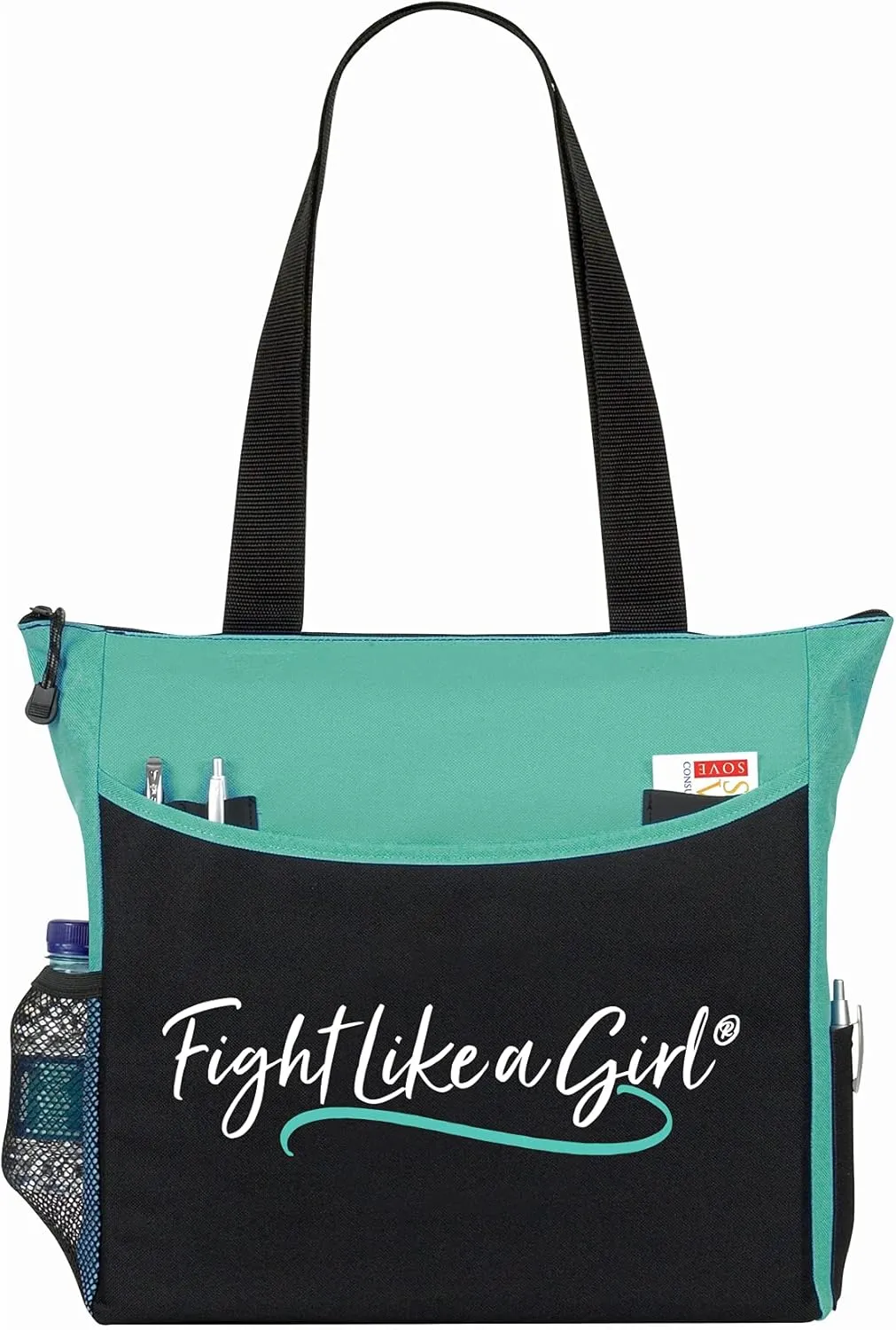 Fight Like a Girl Script Dakota 5-Pocket Tote Bag
