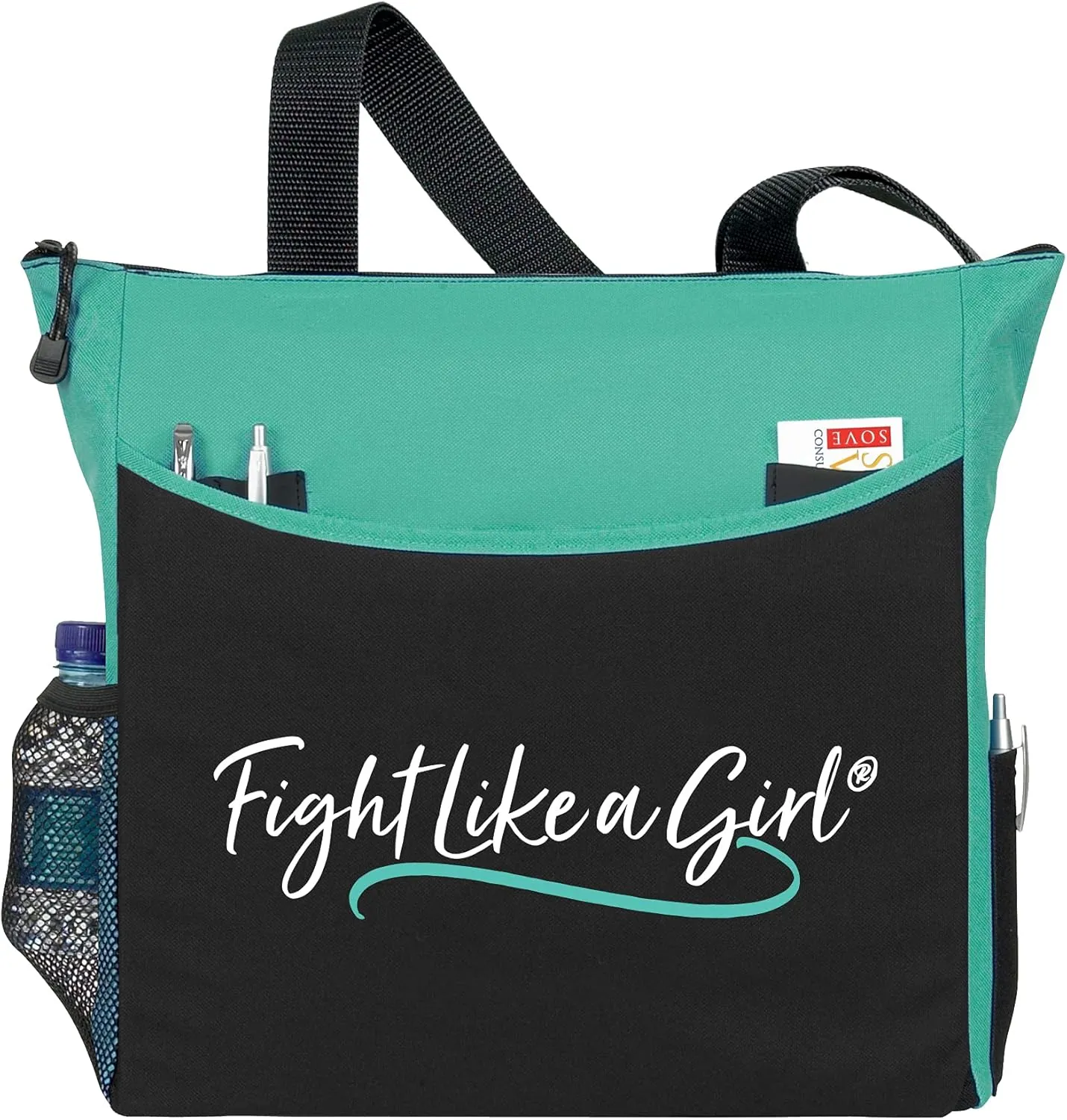 Fight Like a Girl Script Dakota 5-Pocket Tote Bag