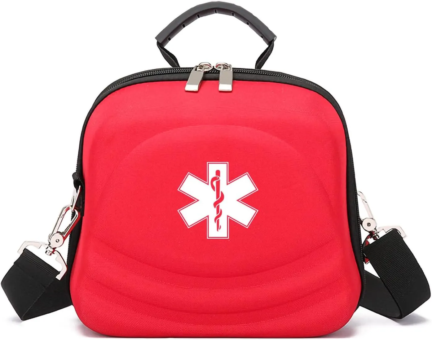 First Aid Kit Empty, Workplace/Home Emergency First Aid Bag,Small Compact Medical Bag Reusable for Outdoor Camping, Hiking,Car (Red)