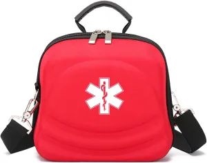 First Aid Kit Empty, Workplace/Home Emergency First Aid Bag,Small Compact Medical Bag Reusable for Outdoor Camping, Hiking,Car (Red)
