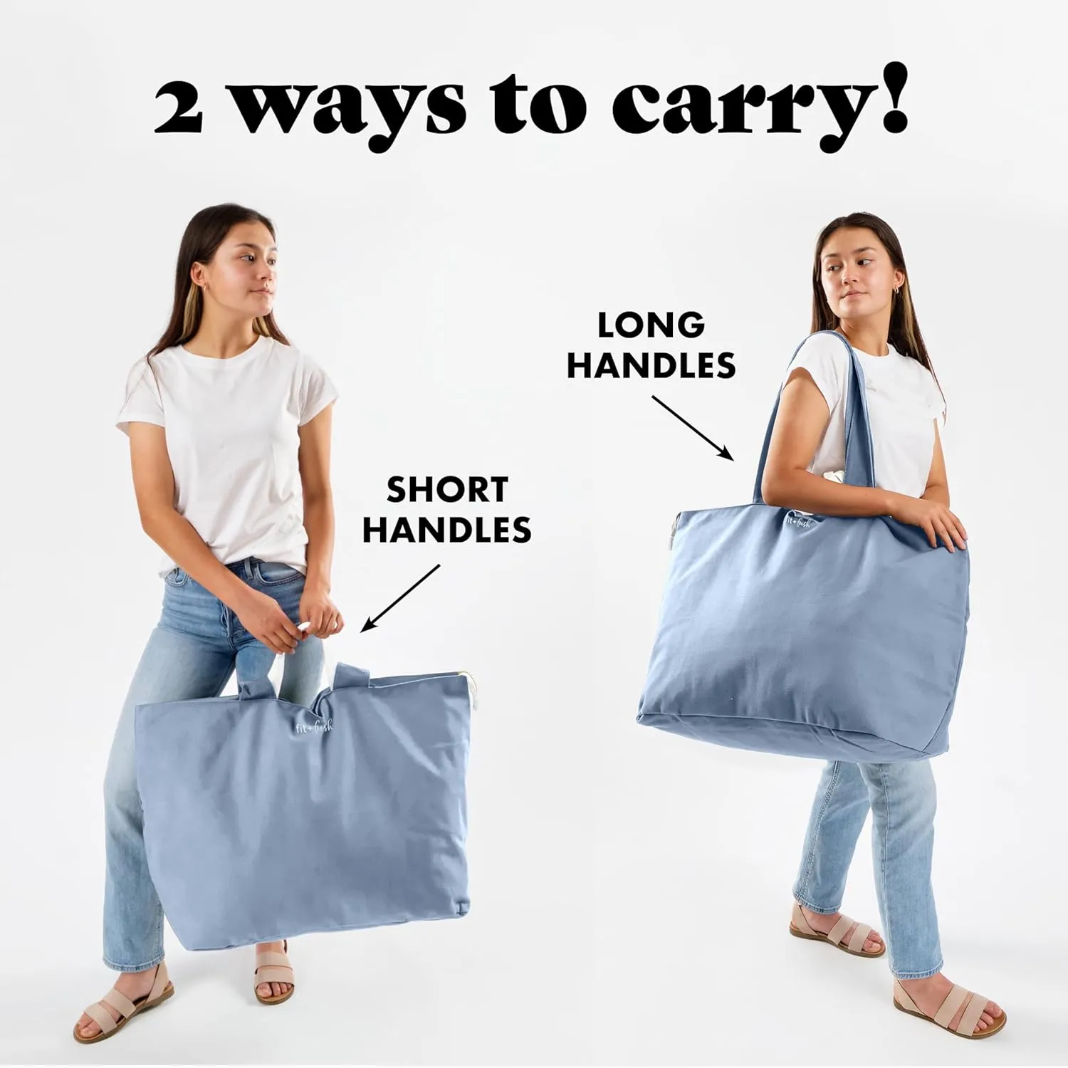 Fit & Fresh Large Beach Bag for Women - Extra Large Travel Tote With Pockets