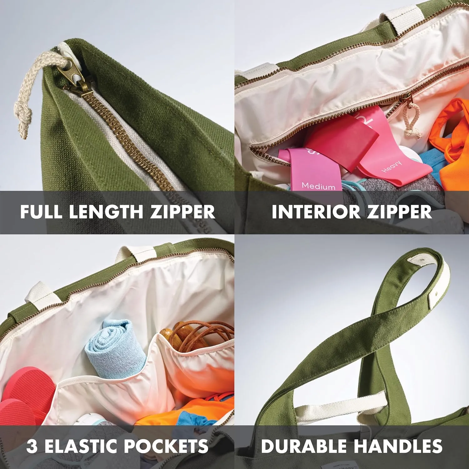Fit & Fresh Large Beach Bag for Women - Extra Large Travel Tote With Pockets