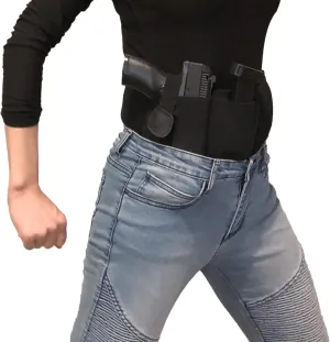 FixtureDisplays® Right Handed Tactical Concealed Carry Belly Band Hand Gun Holster, Neoprene Waist Band System, IWB Holder, Free Zip Wallet Included, Fits 17-44” Waist Unisex Women and Men 15320-2D