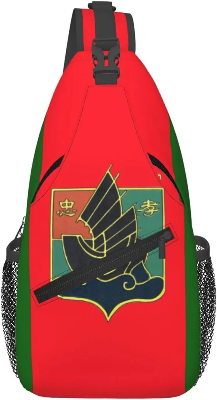 Flag Of The Chinese Nùng People Crossbody Bags For Women Men Chest Backpack Gym Shoulder Bag Travel Outdoor Sports Casual Crossbody Bags