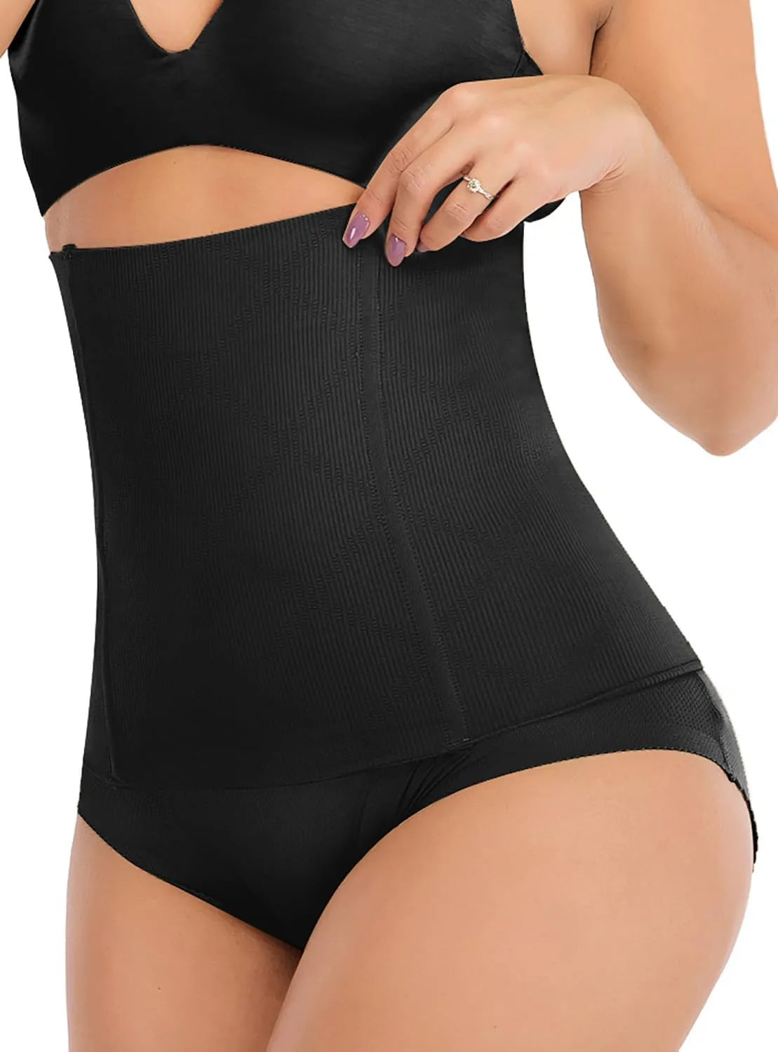 FLORATA Waist Trainer for Women Corset Shapewear Tummy Control Waist Cincher Slim Body Shaper Postpartum Belly Band