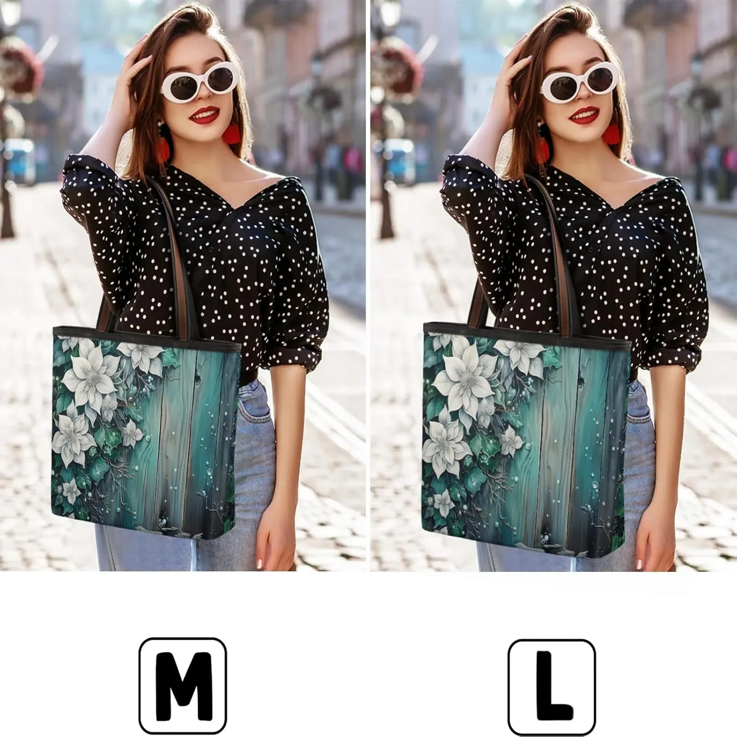 Flowers Green Planks Tote Bag for Women Womens Handbags Tote Bag for Work Shopping Travel Beach
