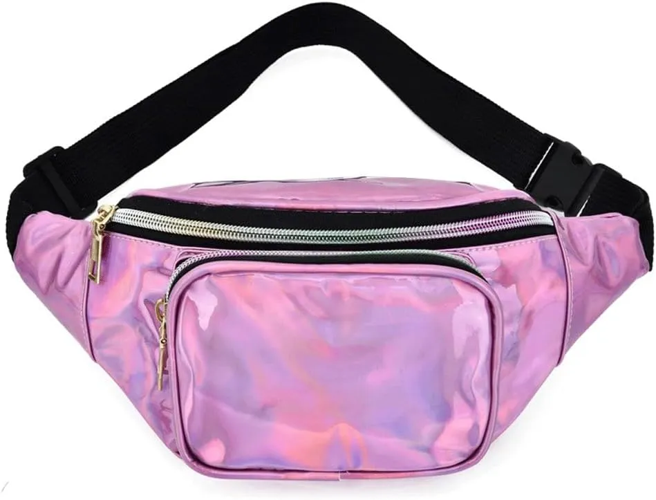 FMURY PU Waist Pack Women's Sports Running Chest Crossbody Bag Small Body Bag(black-JoJo's Bizarre Adventure1)