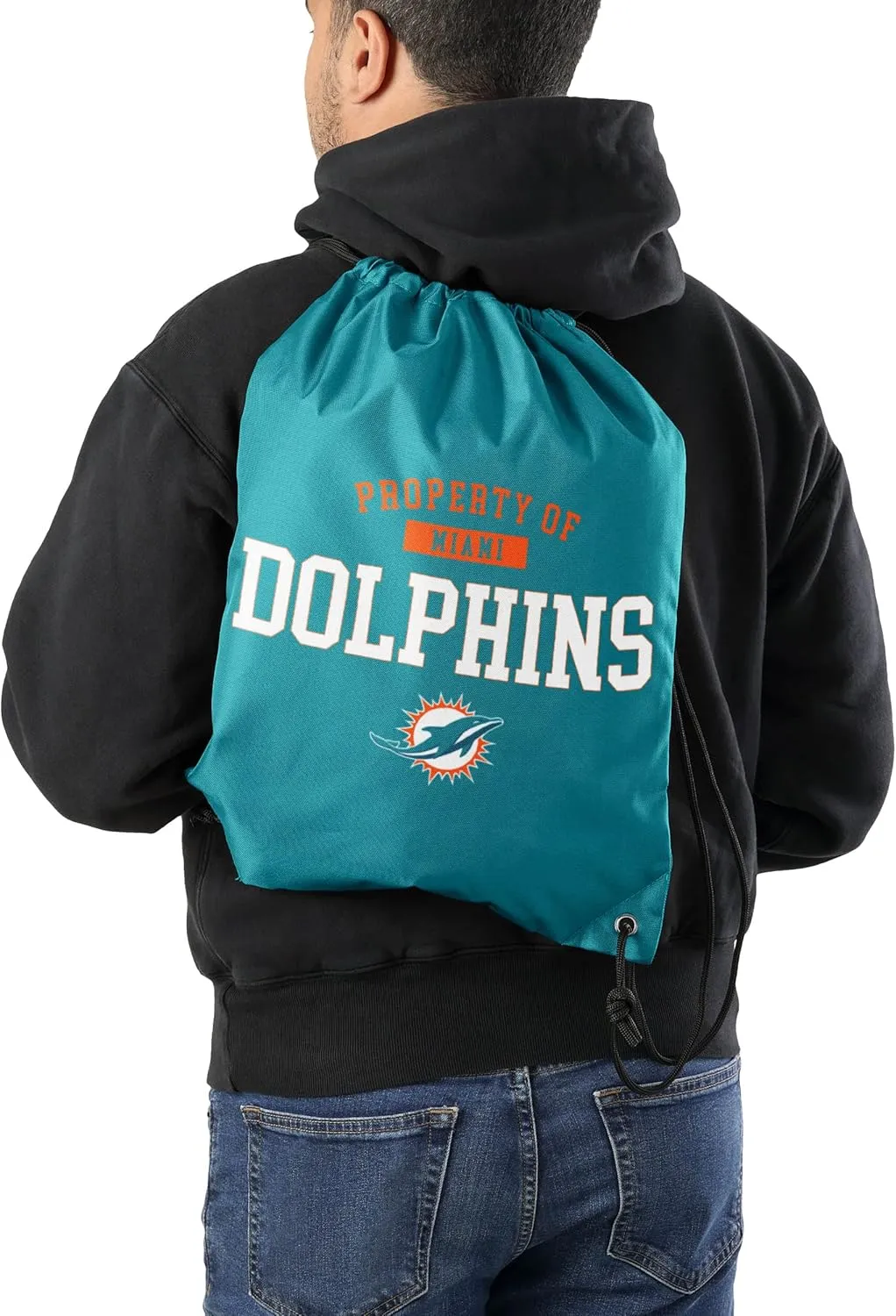 FOCO Miami Dolphins NFL Property Of Drawstring Backpack