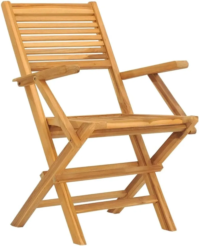 Folding Beach Chairs Heavy Duty Beach chairsFolding Patio Chairs 8 pcs 21.7"x24.4"x35.4" Solid Wood TeakSuitable for Garden Patio Living Room