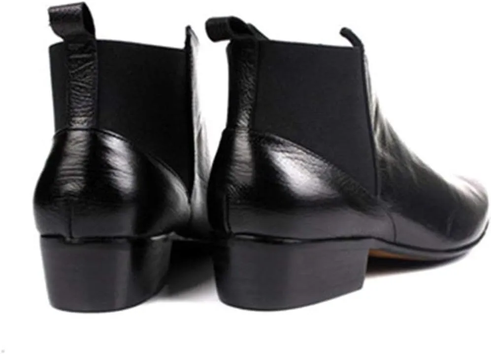 For Men Ankle Boots Mens Low Heel Ankle Boots Office Party Show Holiday Club For Business The First Layer Of Cowhide Pure Leather