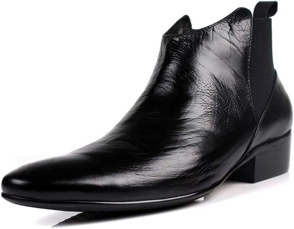 For Men Ankle Boots Mens Low Heel Ankle Boots Office Party Show Holiday Club For Business The First Layer Of Cowhide Pure Leather