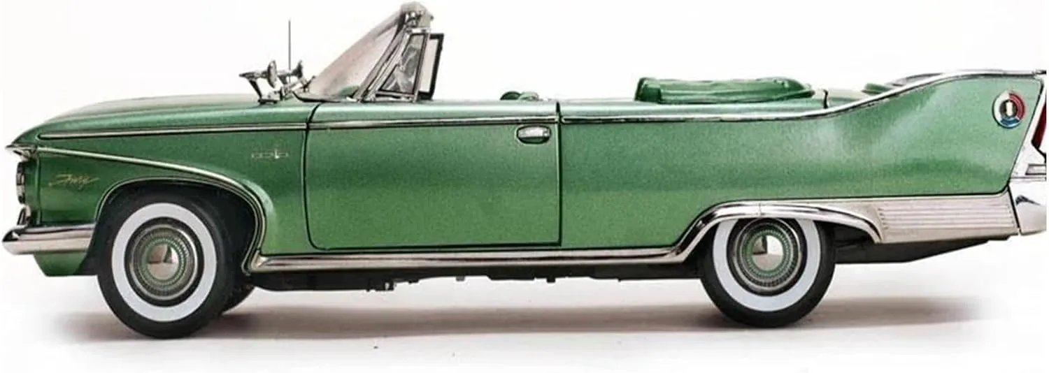 for Plymouth 1960 1:18 Classic Convertible Platinum Edition Alloy Car Static Model Hobby Collection(Blue)