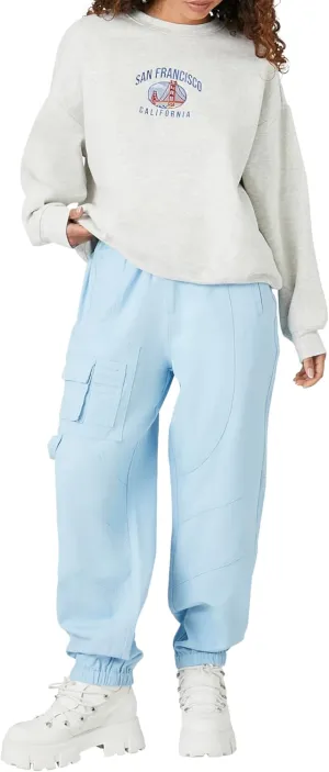 Forever 21 Women's Twill Cargo Joggers