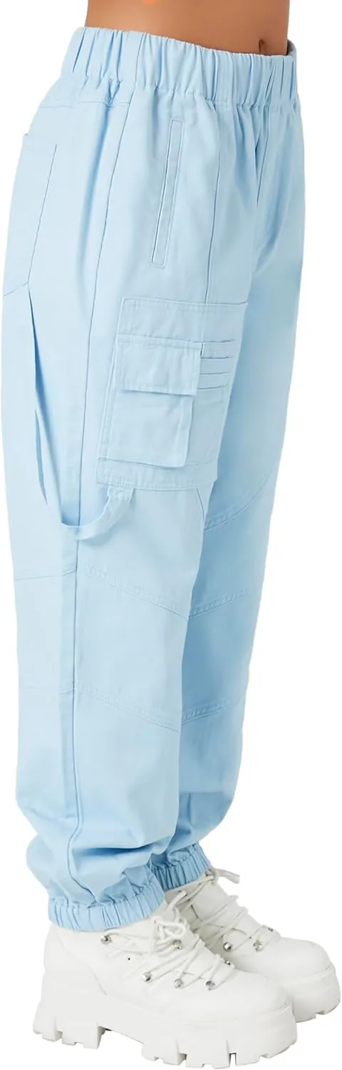 Forever 21 Women's Twill Cargo Joggers