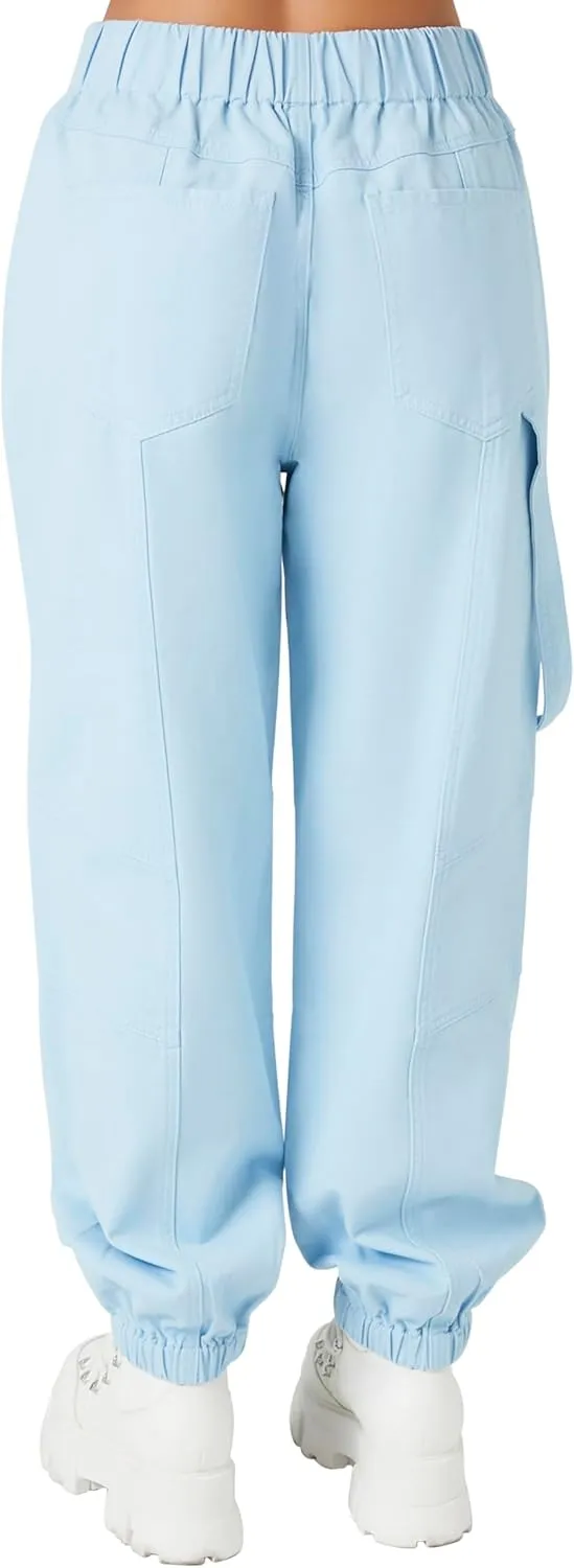 Forever 21 Women's Twill Cargo Joggers