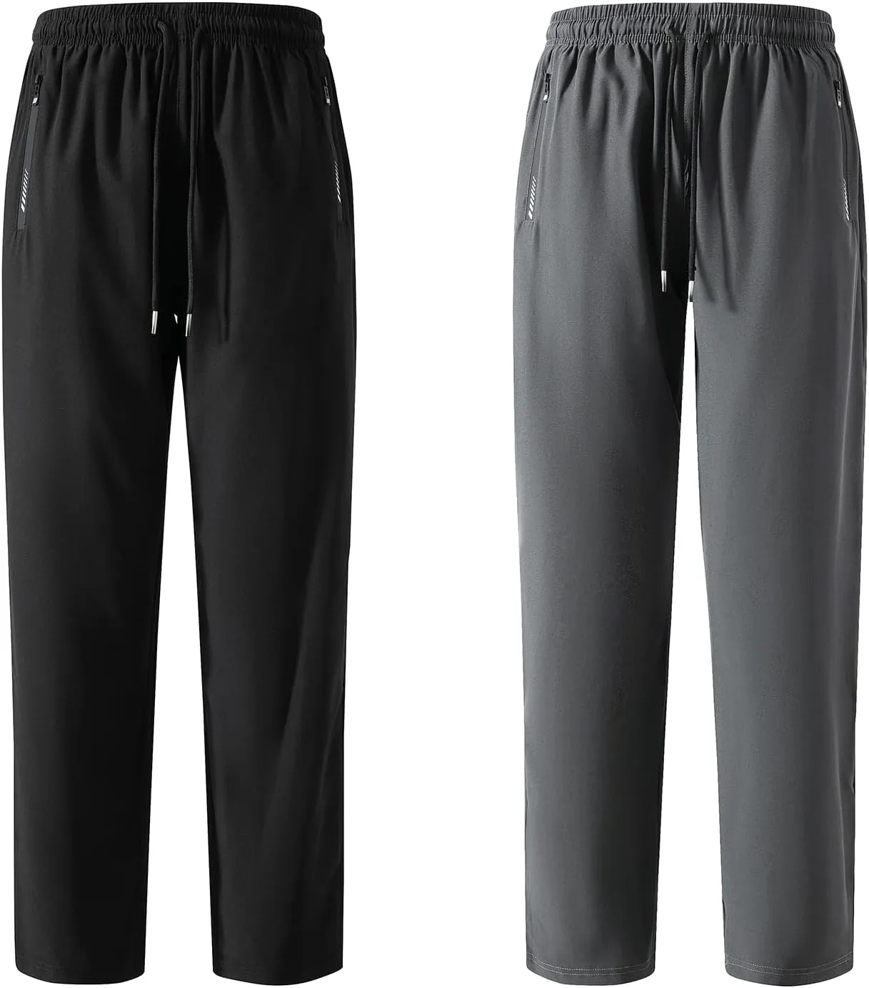FoxQ Men's Sweatpants Quick Dry Jogger Hiking Pants with Secure Zipper Pockets Athletic Pants for Gym,Running,Workout
