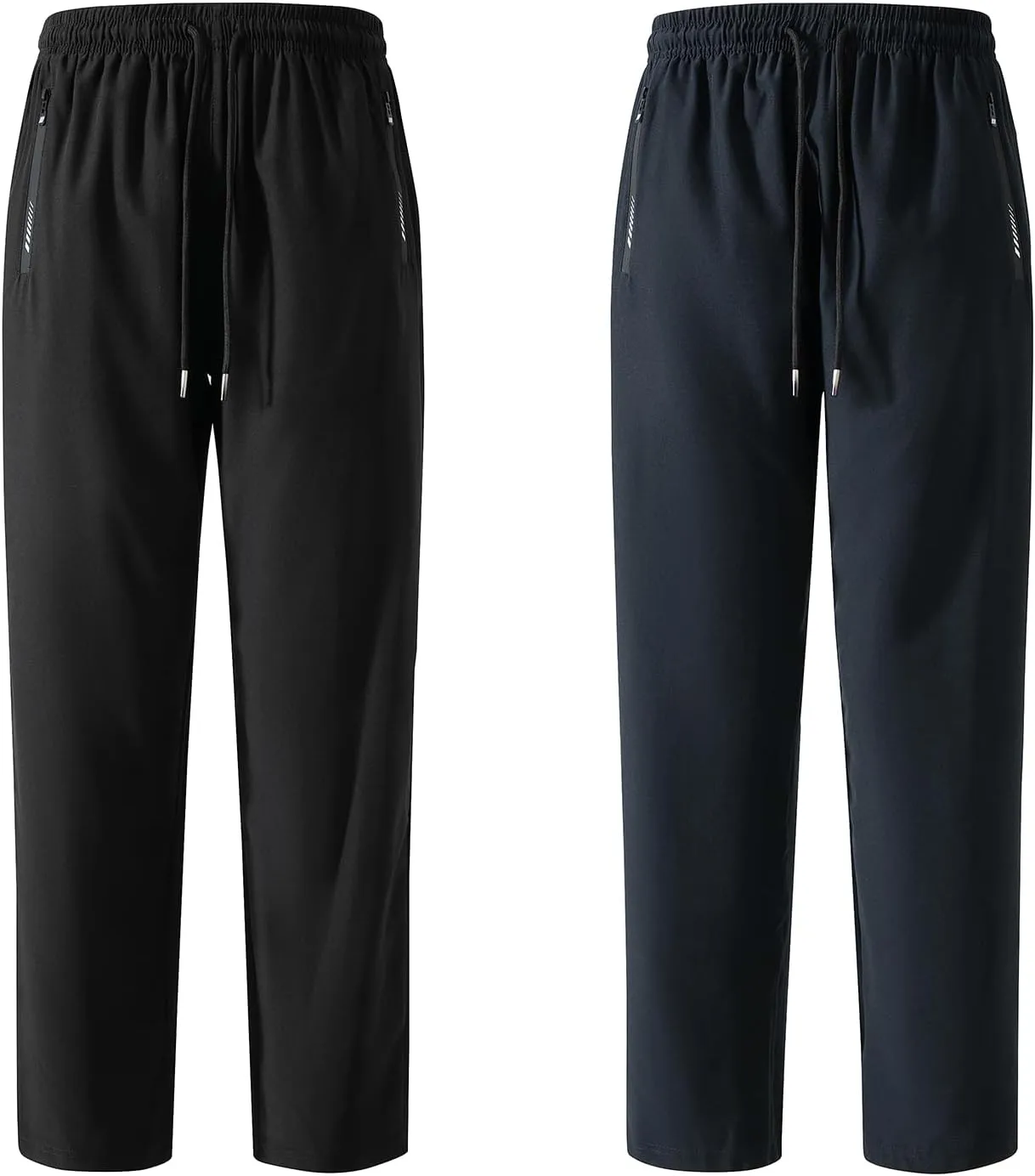 FoxQ Men's Sweatpants Quick Dry Jogger Hiking Pants with Secure Zipper Pockets Athletic Pants for Gym,Running,Workout