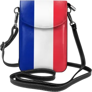 French flag Printed Women's Crossbody Phone Bag - Perfect for Travel and Shopping