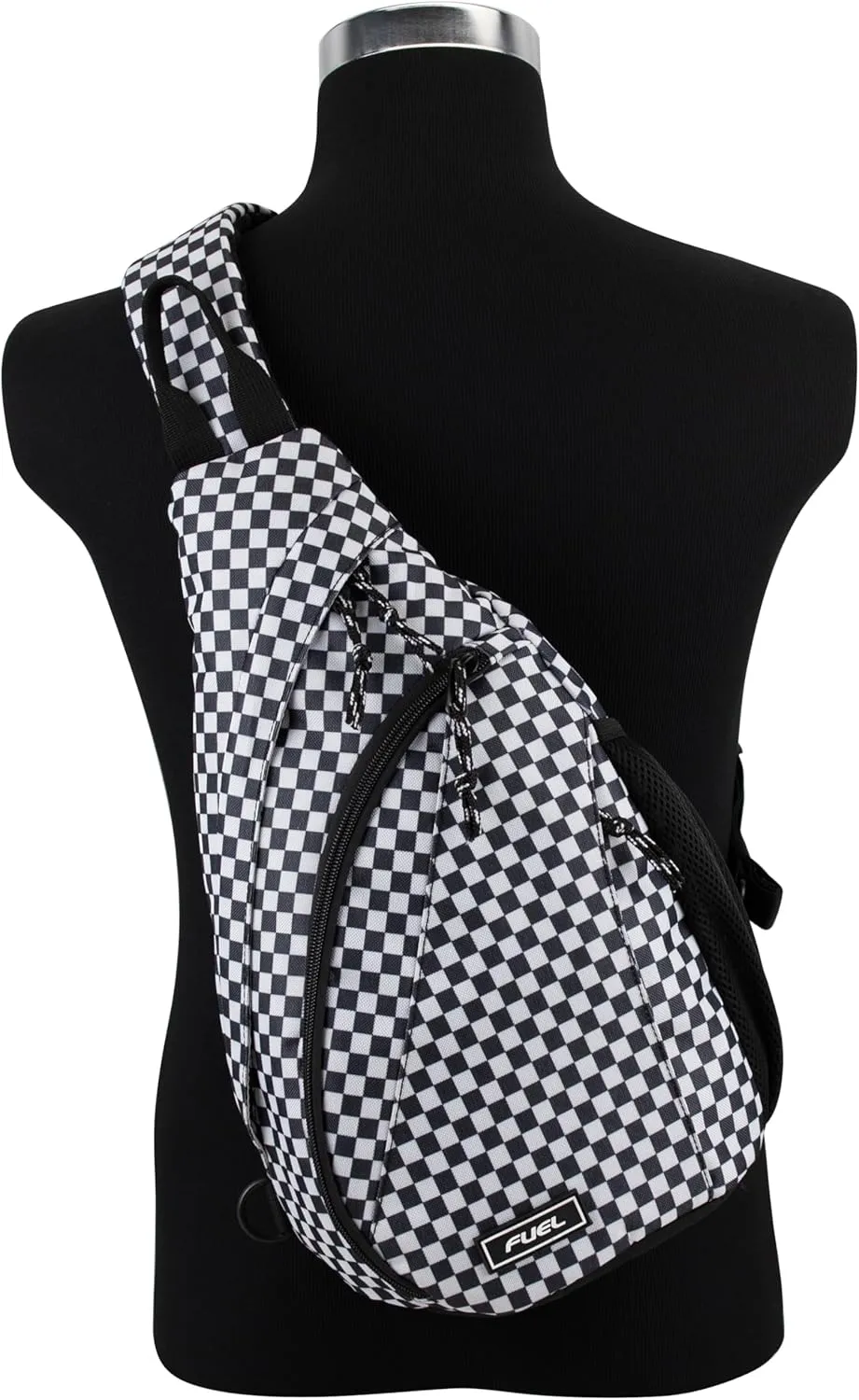 FUEL Sling Bag Hiking Travel Backpack Crossbody Chest Daypack for Men and Women Large Riptide Lightweight Checker