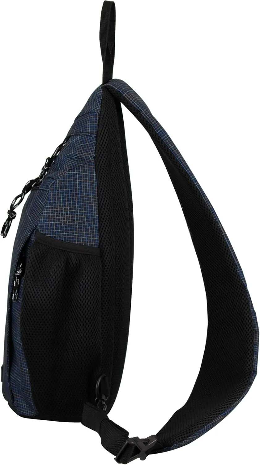 FUEL Sling Bag Hiking Travel Backpack Crossbody Chest Daypack for Men and Women Large Riptide Lightweight Grid