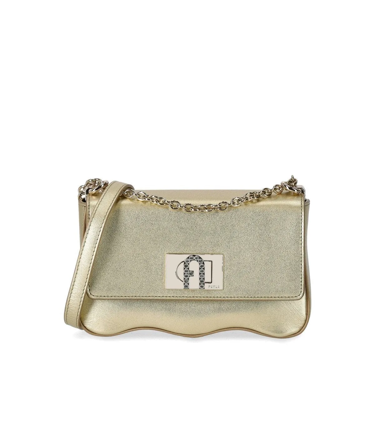 Furla 1927 Mini Wave Gold Crossbody Bag