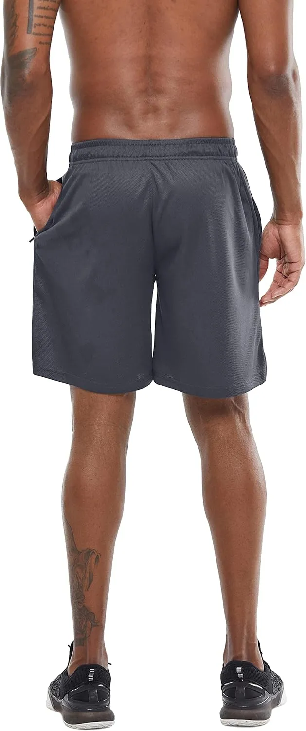 G Gradual Men's 2 Pack 7" Workout Running Shorts Quick Dry Lightweight Gym Shorts with Zip Pockets