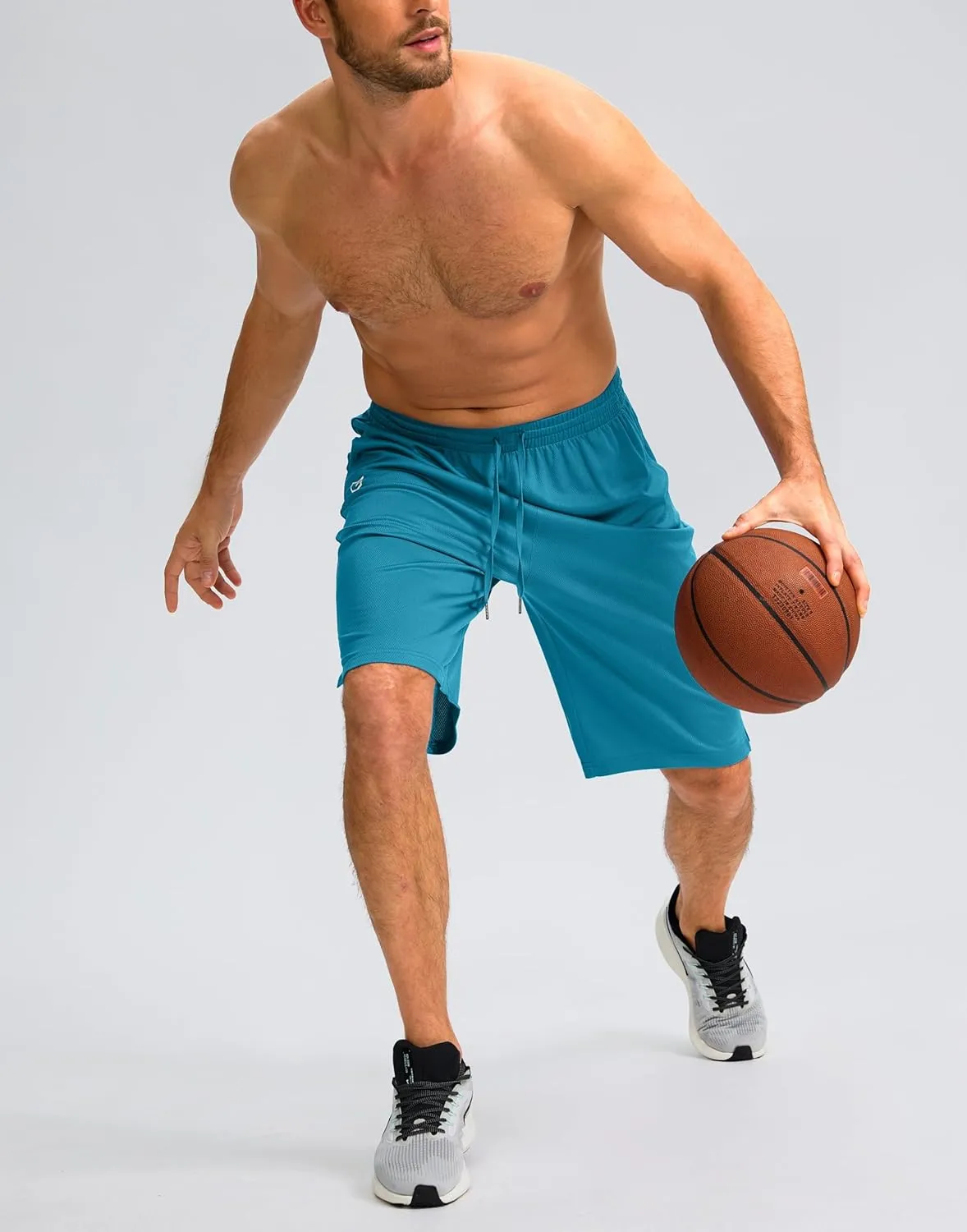 G Gradual Men's Athletic Shorts with Pockets 11" Long Basketball Shorts Lightweight Quick Dry Gym Workout Shorts for Men