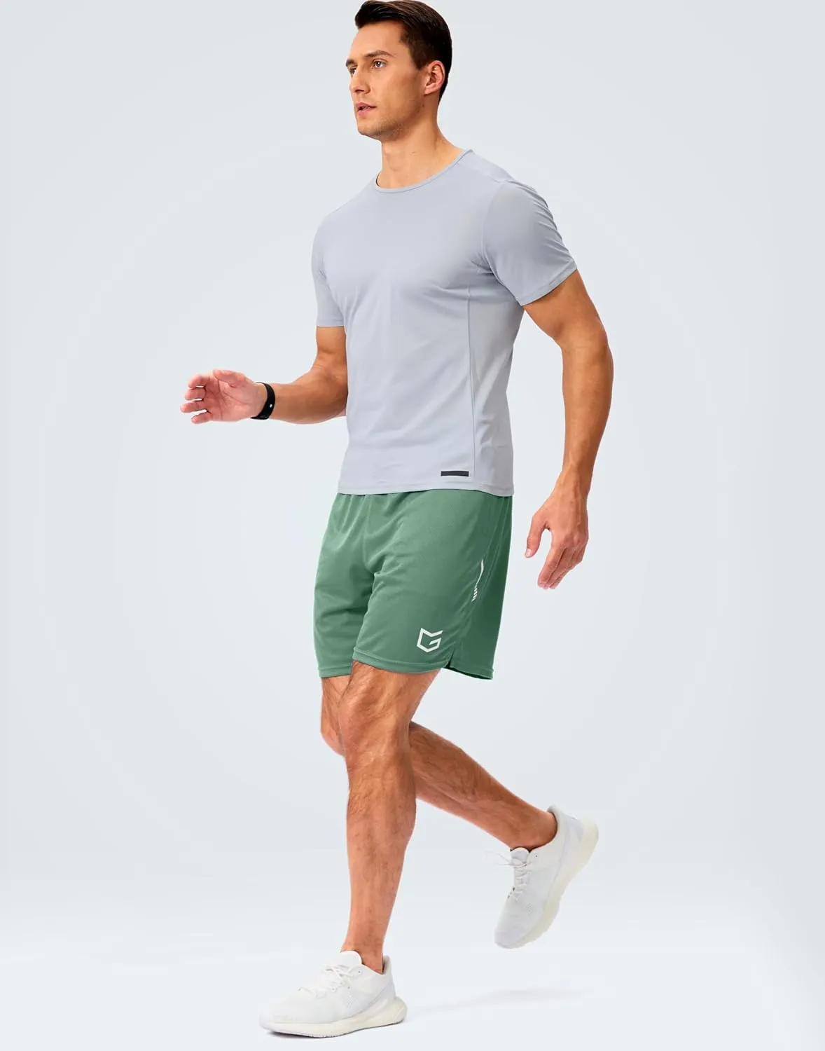 G Gradual Men's Gym Shorts 5"/7"/10" with Zipper Pockets Basketball Athletic Mesh Quick Dry Shorts for Workout Running Tennis