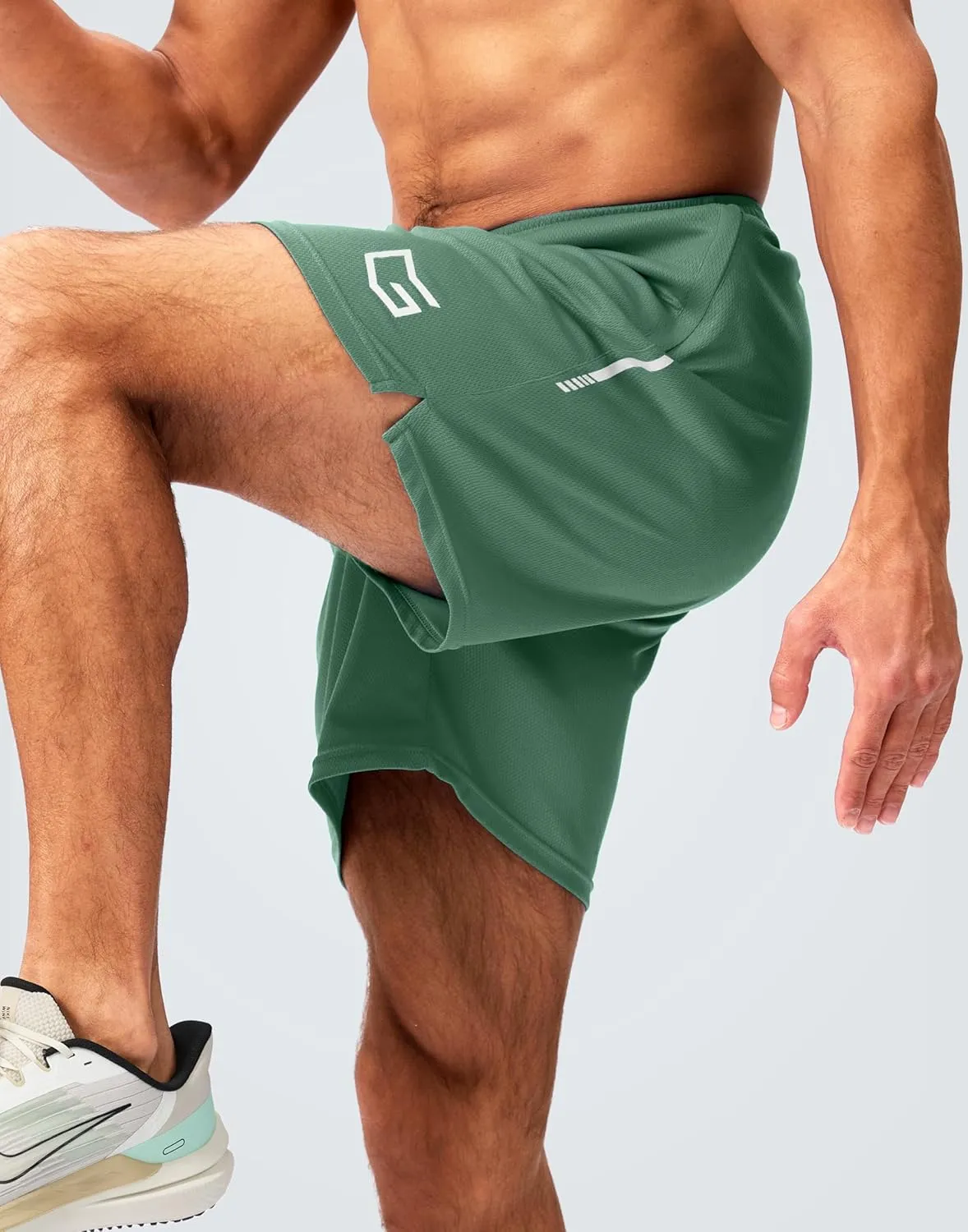 G Gradual Men's Gym Shorts 5"/7"/10" with Zipper Pockets Basketball Athletic Mesh Quick Dry Shorts for Workout Running Tennis