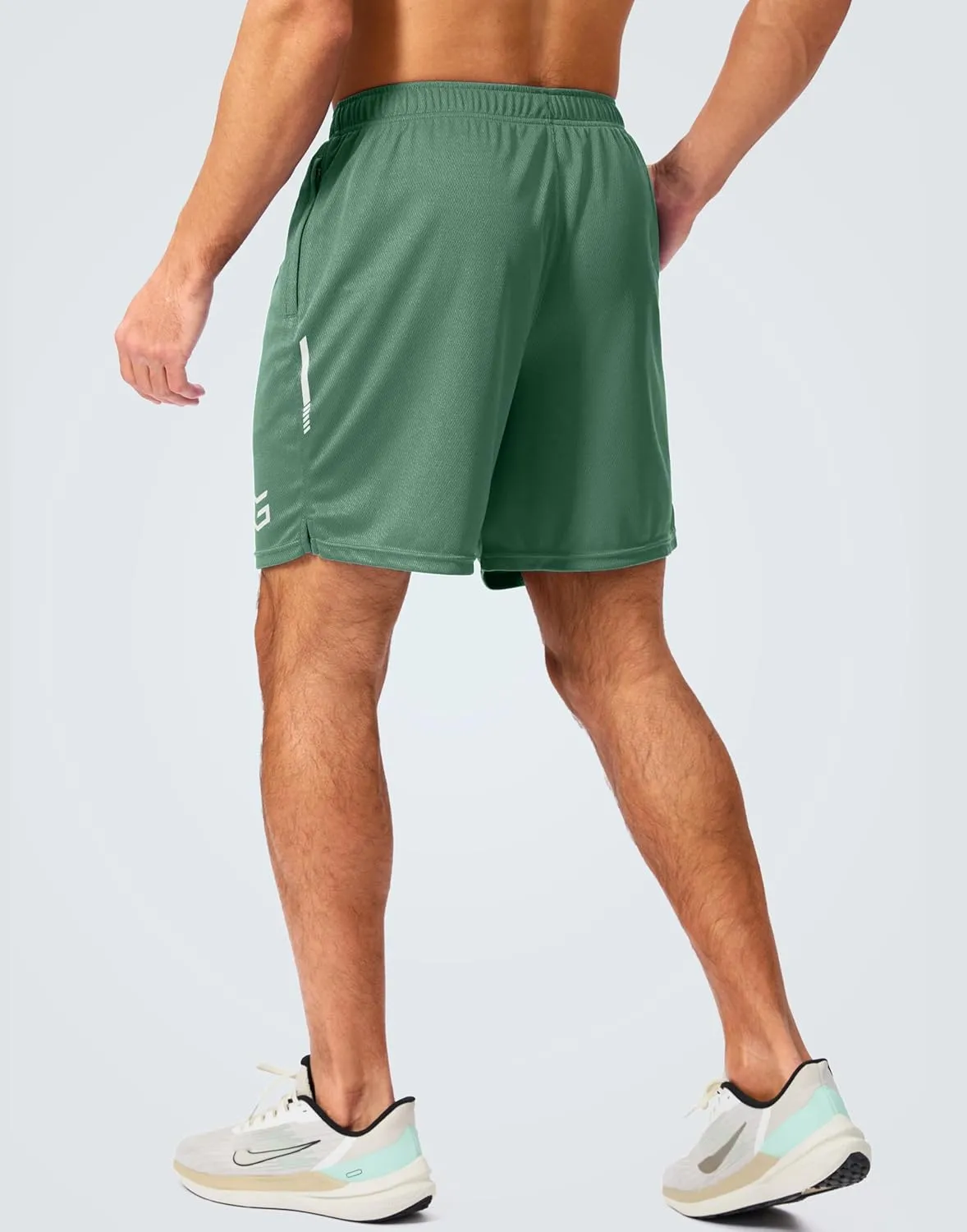 G Gradual Men's Gym Shorts 5"/7"/10" with Zipper Pockets Basketball Athletic Mesh Quick Dry Shorts for Workout Running Tennis