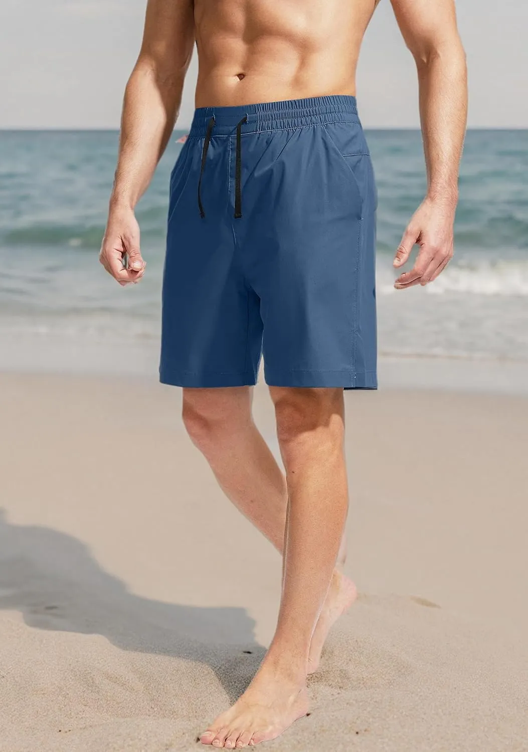 G Gradual Men's Swim Trunks Quick Dry Bathing Suit Beach Board Shorts for Men with Zipper Pockets and Mesh Lining