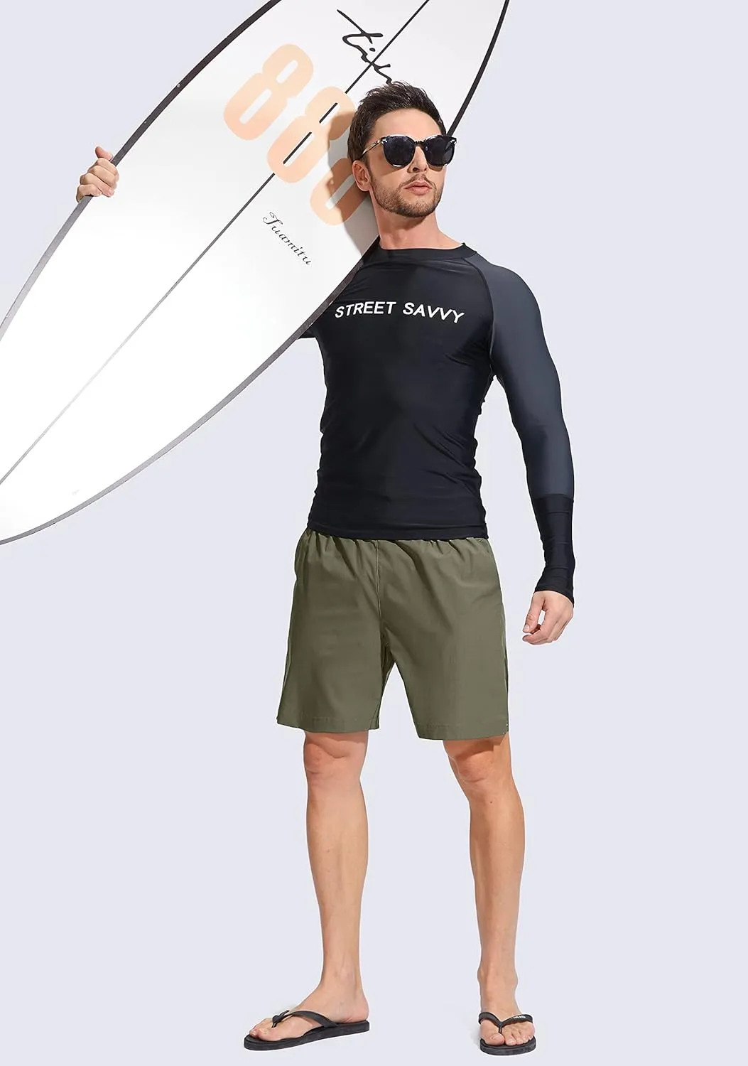 G Gradual Men's Swim Trunks Quick Dry Bathing Suit Beach Board Shorts for Men with Zipper Pockets and Mesh Lining