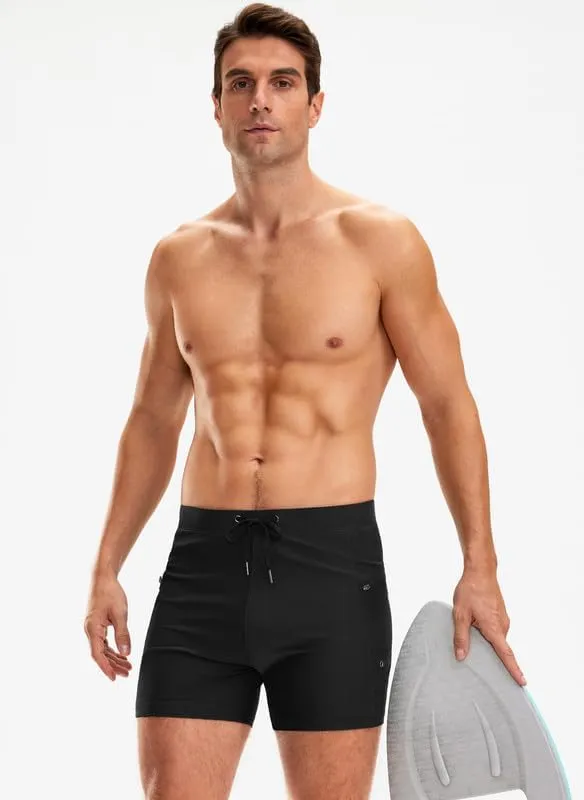G Gradual Men's Swimsuit Trunks with Zipper Pockets Quick Dry Swimwear Bathing Suit Swim Briefs Board Shorts for Men