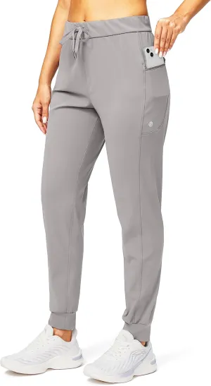 G Gradual Women's Joggers Pants with Zipper Pockets Stretch Tapered Athletic Joggers for Women Lounge, Jogging, Workout