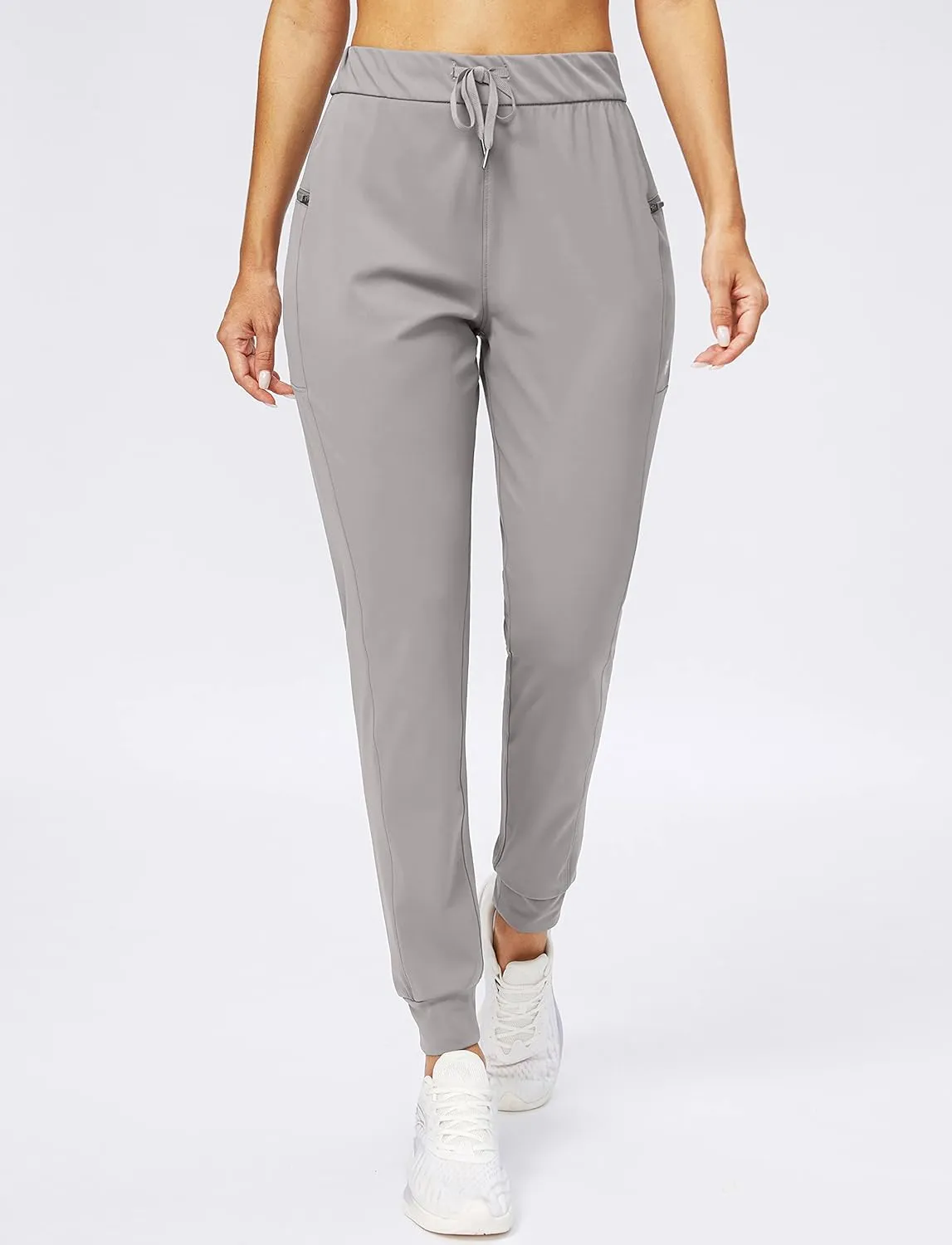 G Gradual Women's Joggers Pants with Zipper Pockets Stretch Tapered Athletic Joggers for Women Lounge, Jogging, Workout