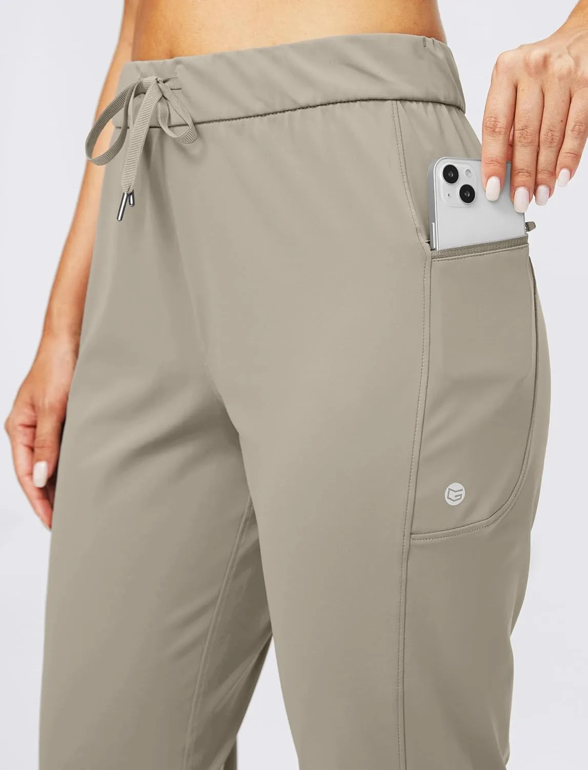 G Gradual Women's Joggers Pants with Zipper Pockets Stretch Tapered Athletic Joggers for Women Lounge, Jogging, Workout