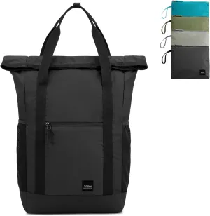G4Free 40L Packable Backpack Waterproof Tote Bag Convertible Large Lightweight Hiking Backpack Travel Casual Daypack for Maen Women(Black)
