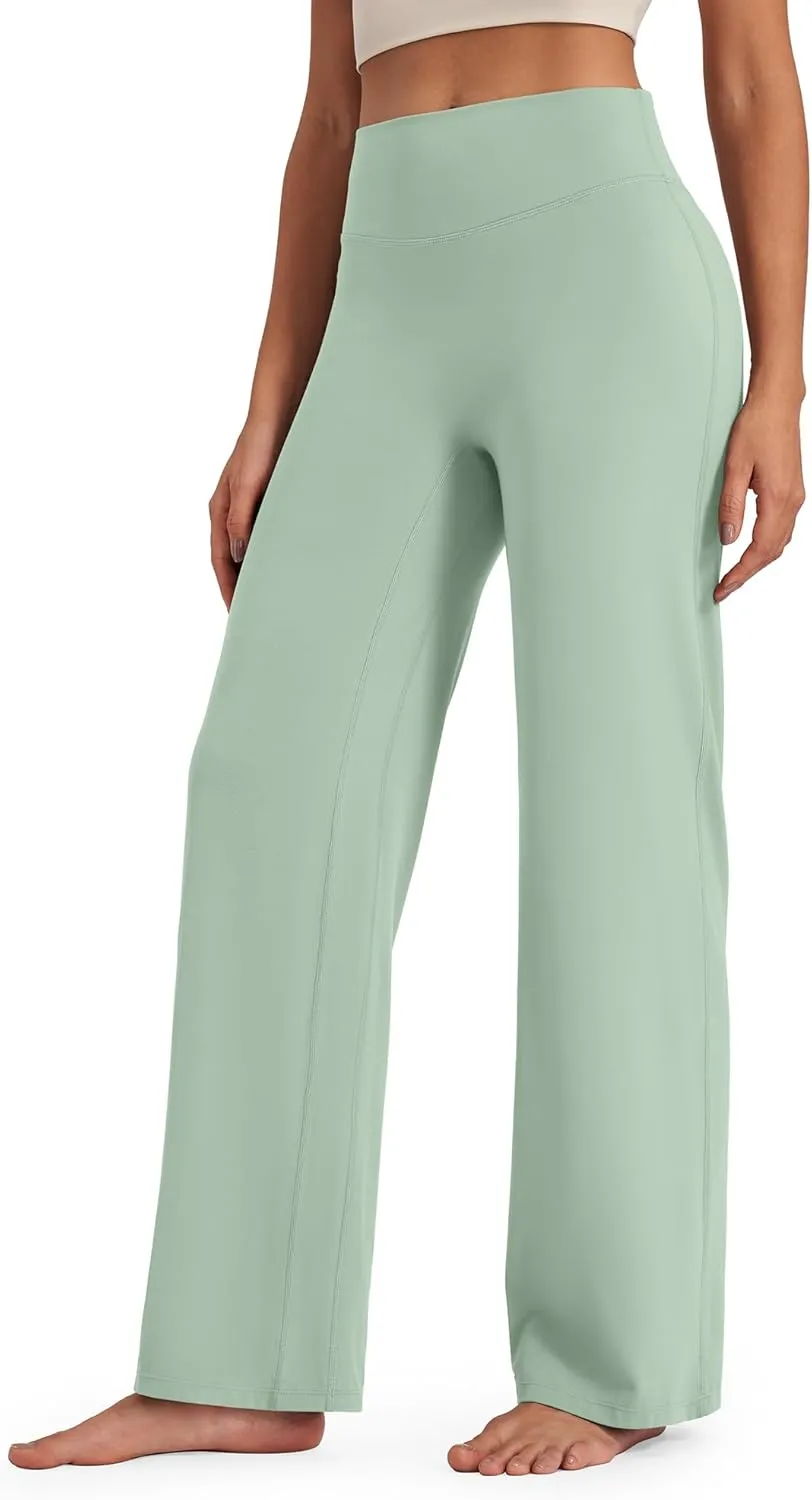 G4Free Barefeel Wide Leg Pants for Women High Waisted Loose Casual Dress Work Yoga Pants 29"/31"/33"