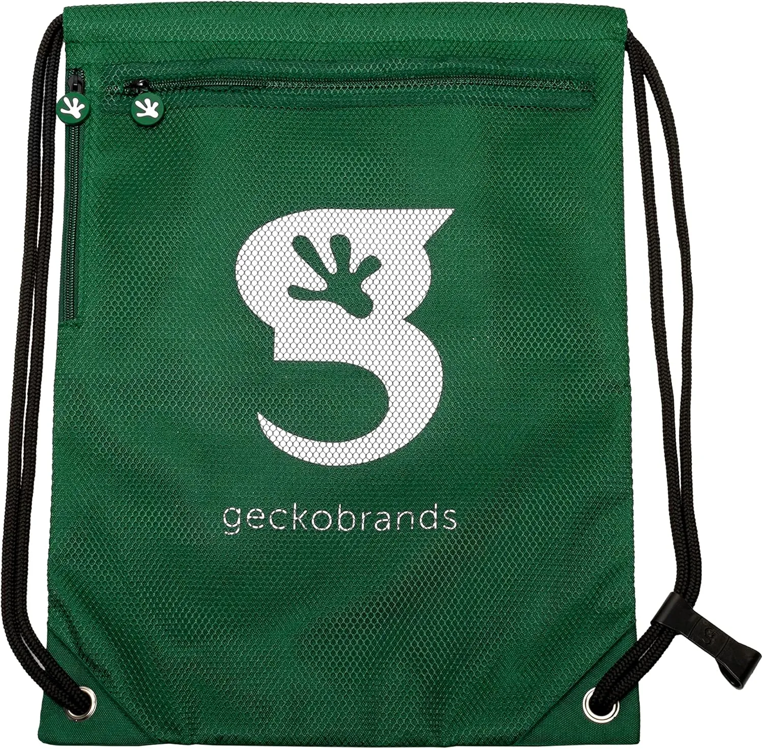 geckobrands Limitless 3 Pocket Drawstring Backpack - Lightweight, Durable Cinch Bag for Gym, Sports, and Daily Use