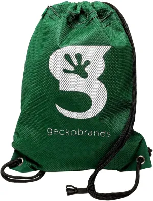 geckobrands Limitless 3 Pocket Drawstring Backpack - Lightweight, Durable Cinch Bag for Gym, Sports, and Daily Use