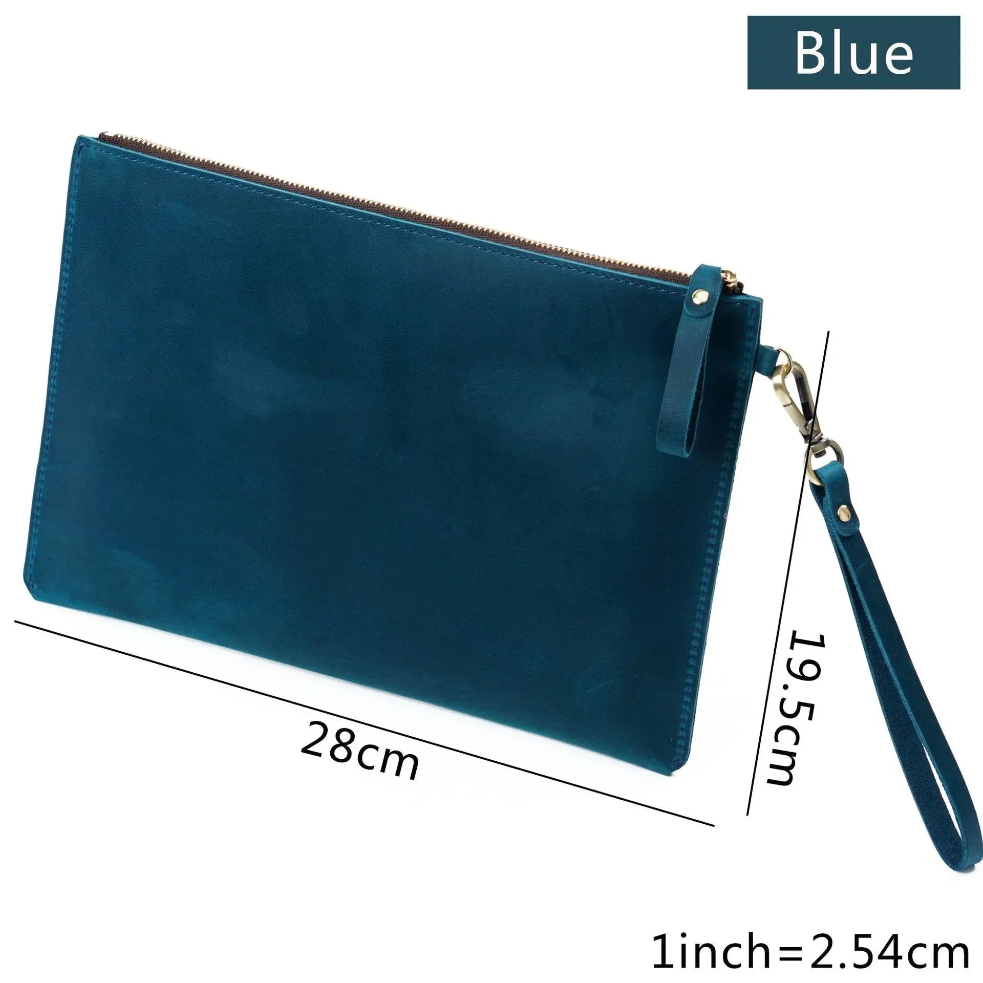 Genuine Leather Briefcase Business Luxury Laptop Sleeve Case Bag Fashion Wallet Tablet for iPad Protect Cover Pouch 11*7 inches