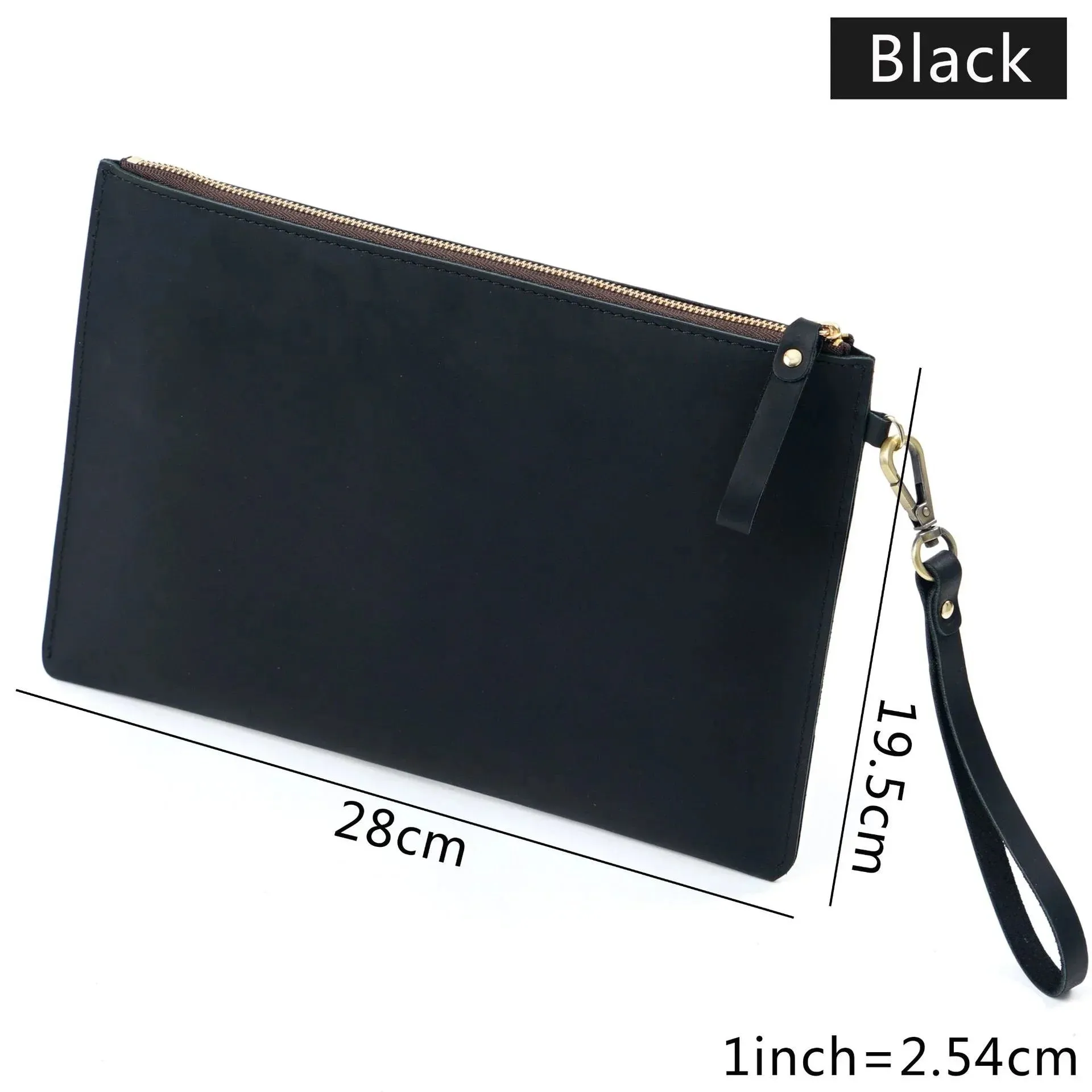Genuine Leather Briefcase Business Luxury Laptop Sleeve Case Bag Fashion Wallet Tablet for iPad Protect Cover Pouch 11*7 inches