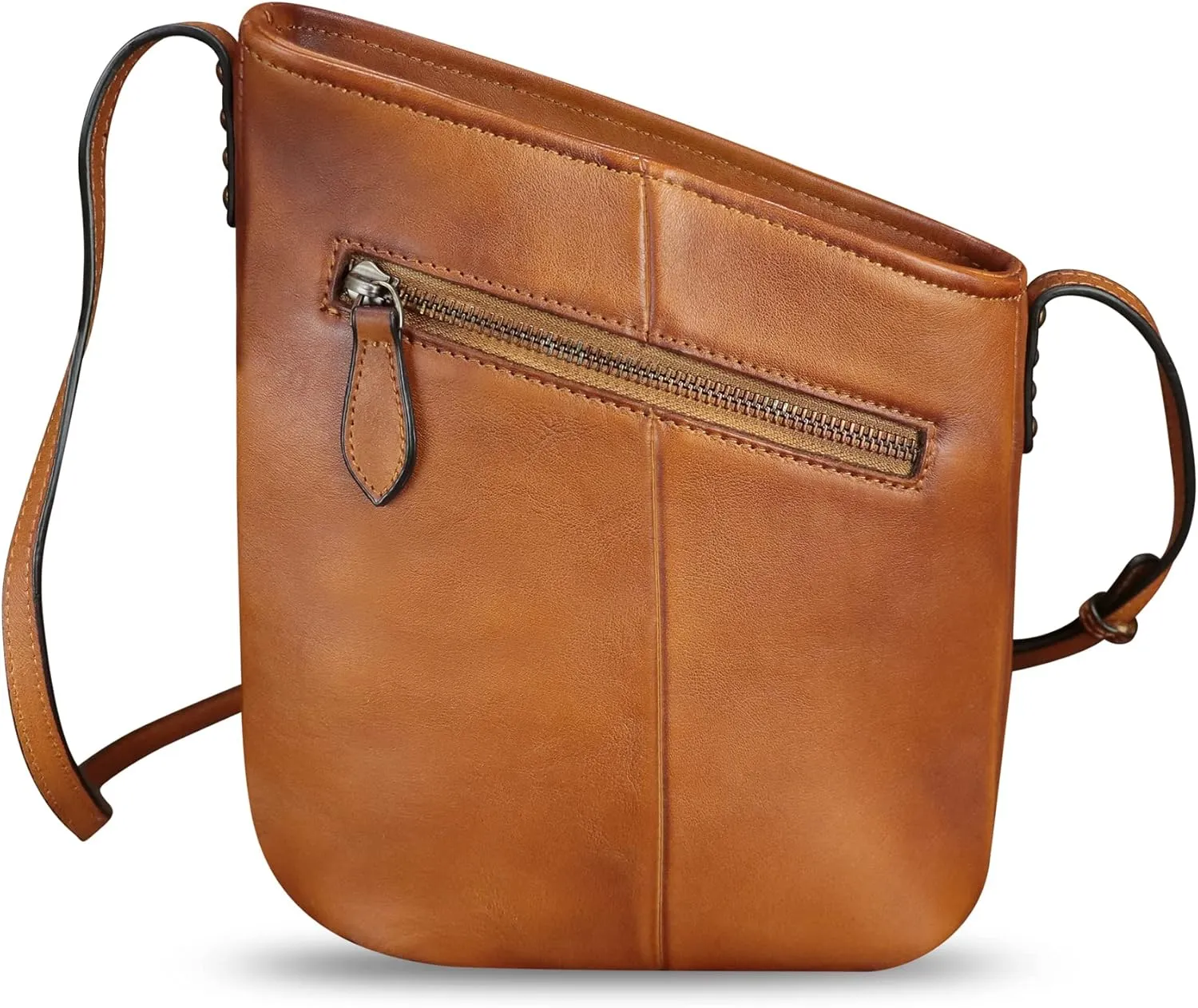 Genuine Leather Crossbody Bag for Women Hand Painted Leather Handmade Crossbody Satchel Purse Handbag