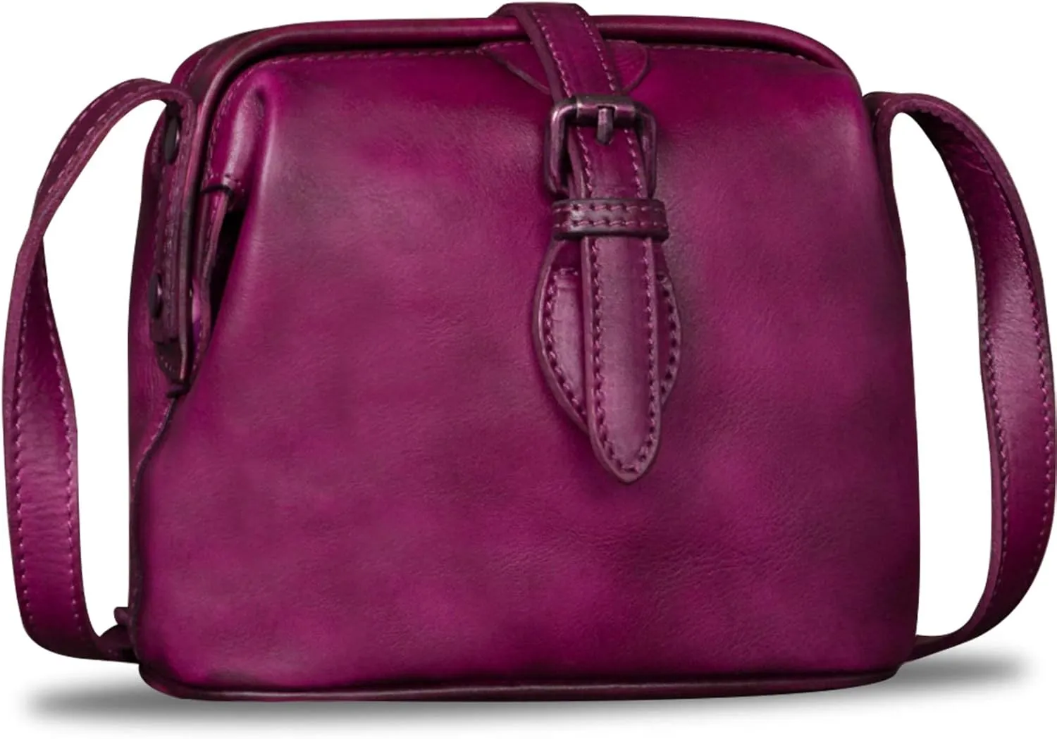 Genuine Leather Crossbody Bag for Women Small Satchel Handmade Vintage Mini Purse
