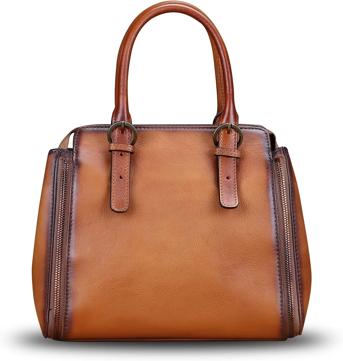 Genuine Leather Handbags Satchel for Women Purse Vintage Handmade Top-Handle Handbag Crossbody Shoulder Bag