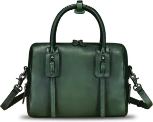 Genuine Leather Purses and Handbags for Women Vintage Real Leather Shoulder Bag Crossbody Satchel Purse with Strap