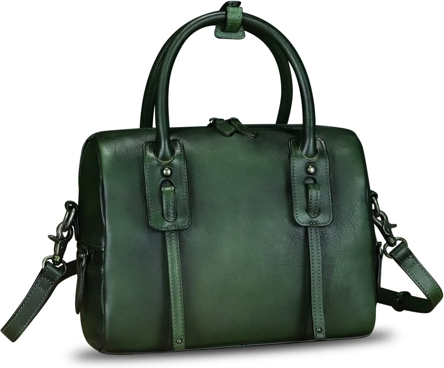 Genuine Leather Purses and Handbags for Women Vintage Real Leather Shoulder Bag Crossbody Satchel Purse with Strap