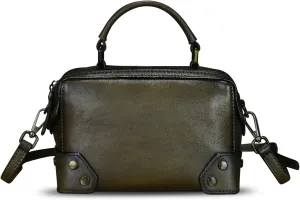 Genuine Leather Satchel for Women Purse Vintage Handmade Top Handle Handbag Retro Designer Crossbody Bag Purse