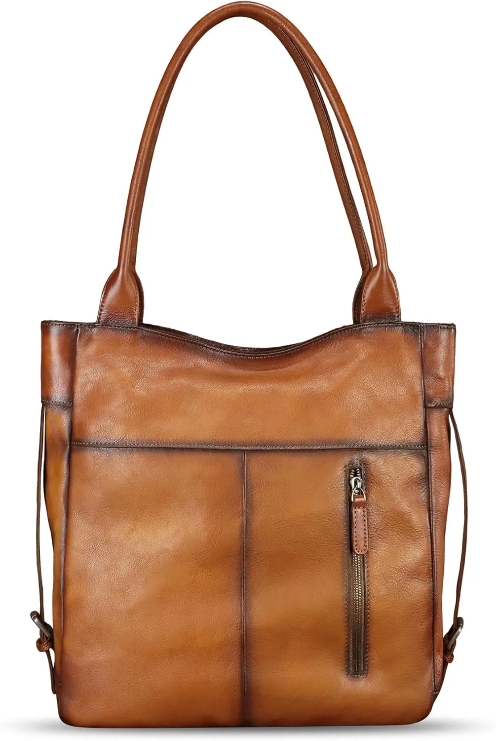 Genuine Leather Shoulder Bag for Women Hand Painted Leather Handbag Handmade Purse Work Tote Bag Casual Purse